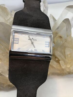 Ladies Anne klein Suede Leather Band Watch With New Battery