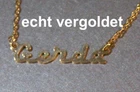 Elegant Necklace Gerda Chain Real Gold-Plated Names Necklace New