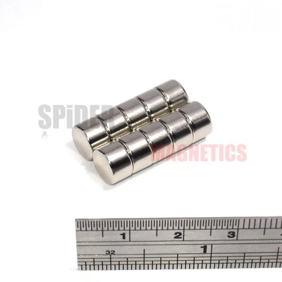 SPIDER MAGNETICS Very Strong 8x5 mm Magnets Neodymium Disc For Craft Fridge Whiteboard 8mm x 5mm