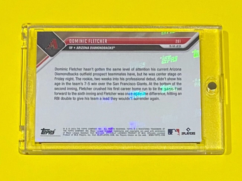 2023 Topps Now Dominic Fletcher PURPLE PARALLEL /25 SSP Diamondbacks #281 RC 🔥 - Image 2 of 3