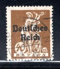 GERMANY GERMAN STATE OCCUPATION OF BAVARIA BAYERN OVERPRINT  STAMP USED LOT 758K