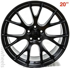 4 New 20 Dodge Charger Challenger Chrysler 300 Replica Satin Black Wheels Rims