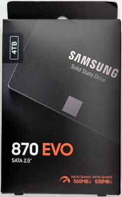 SAMSUNG 4TB 870 EVO Series 2.5'' SATA III V-NAND Internal Solid State Drive