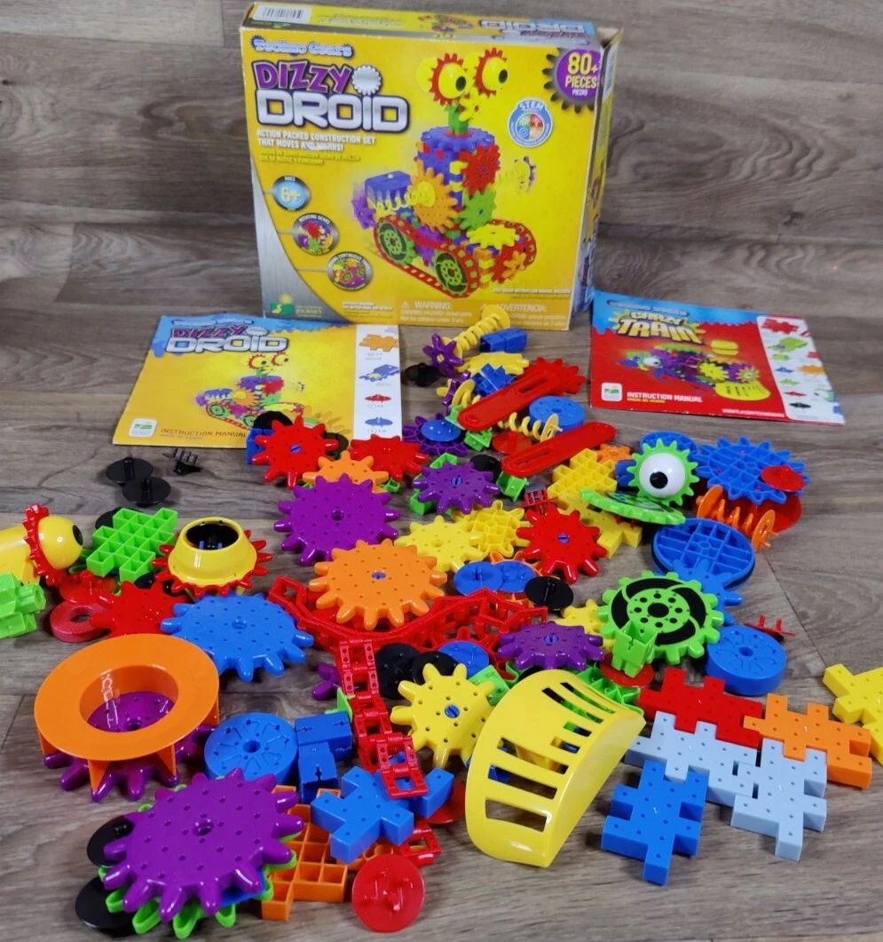 Techno Gears Crazy Train Construction Set 80 Pieces Used Complete See Pictures