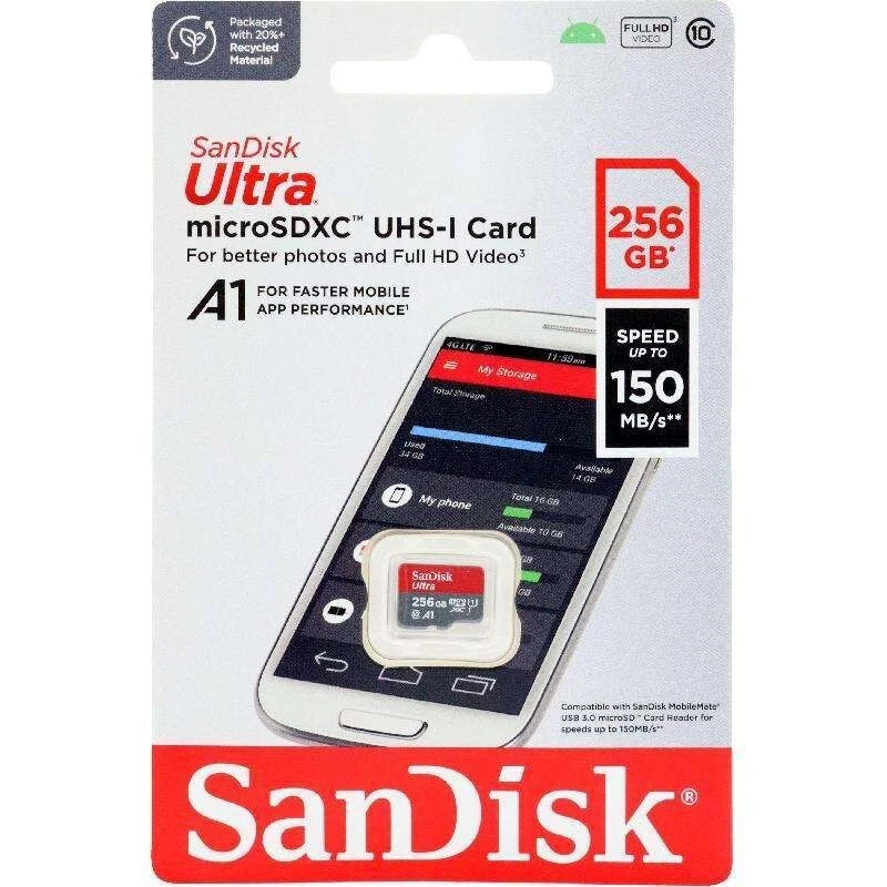 SanDisk Ultra 256GB Micro SD Class 10 Card 150MB s For Nintendo