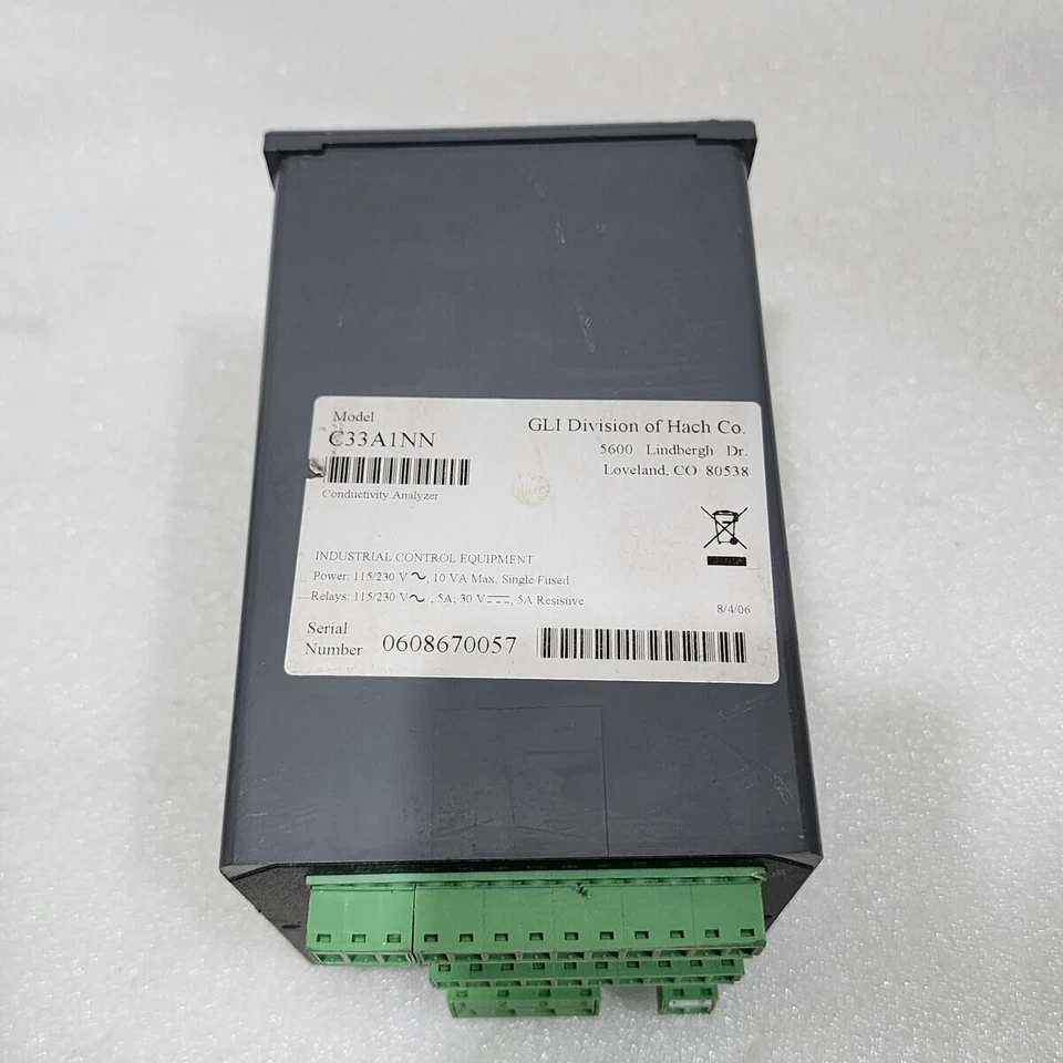 GLI INTERNATIONAL C33A1NN CONTACTING CONDUCTIVITY CONTROLLER 115-230V - Image 3 of 4