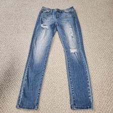 KanCan Distressed Blue Denim Jeans Size 27