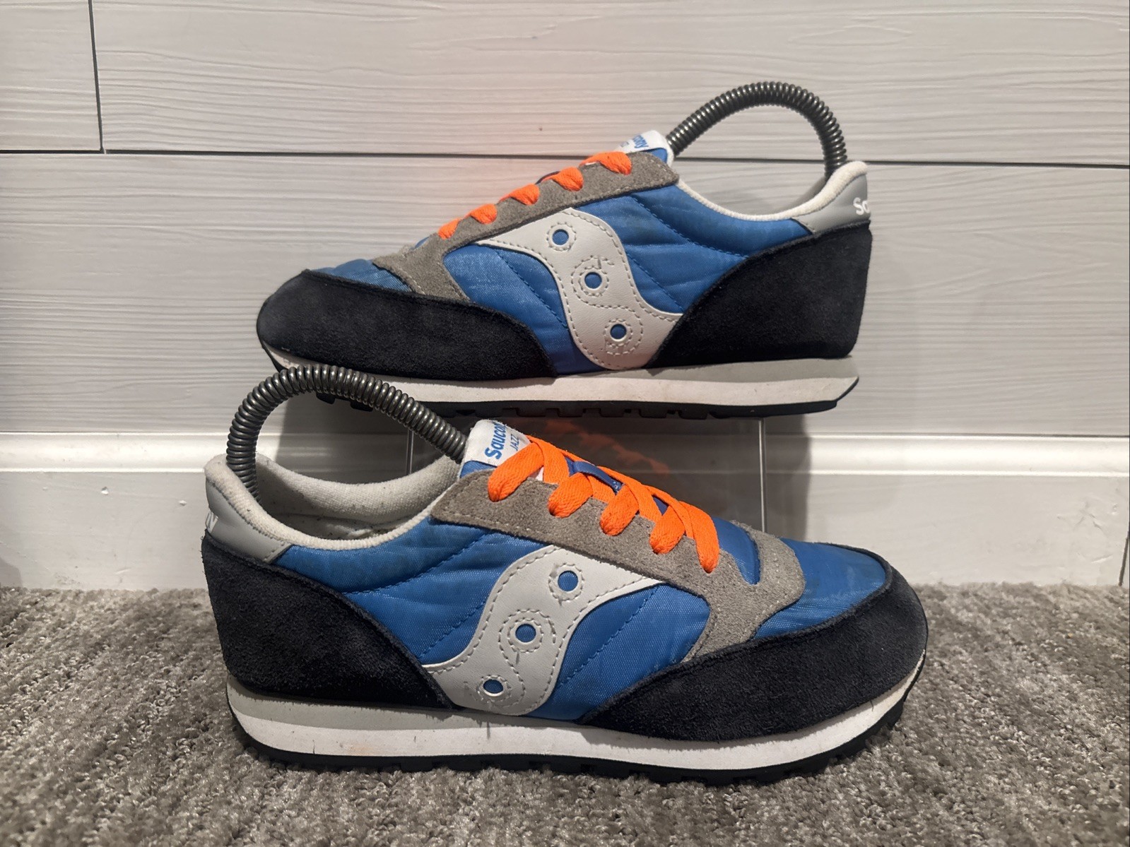 Saucony Jazz Originals Sneaker Boys Blue And Orange Size 4.5M