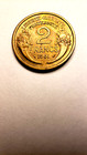 1941 France 2 Francs Bronze Coin- Very Fine Condition 256 — photo 1