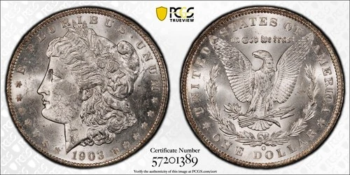 1903 O Morgan Silver Dollar PCGS MS-62