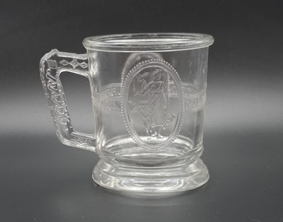 Antique Vintage 1880s Richards & Hartley EAPG Mug W/ Handle Goddess Venus Cupid