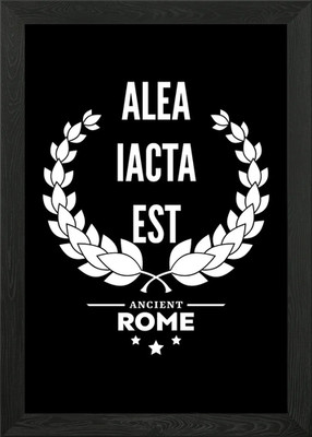 Alea iacta est Framed Wall Art Poster Canvas Print Picture
