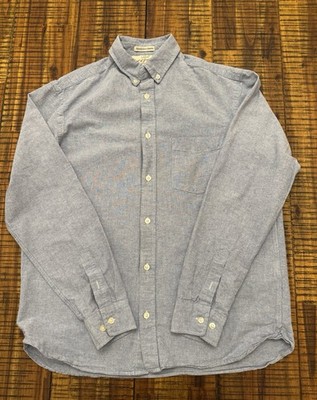 L.O.G.G. BY H&M Long Sleeve Button Dress Shirt - Mens Medium Blue