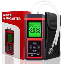 Digital Dual-Port Manometer HVAC Air Differen...