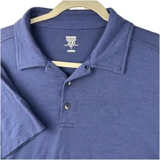 Icebreaker Polo Shirt Men L Blue Wool Superfinelite New Zealand Merino 200