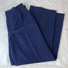 Lauren Ralph Lauren Navy Wool Pants Preppy Business Woman  s 12 Pleated Academic