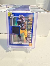 2025 Donruss Optic - Rookie Phenoms Kaleb Johnson #RPBH-KJN Blue Hyper Prizm