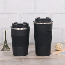 380ml 510ml Stainless Steel Coffee Cup Thermal Mug Non-slip Travel Car Insulated