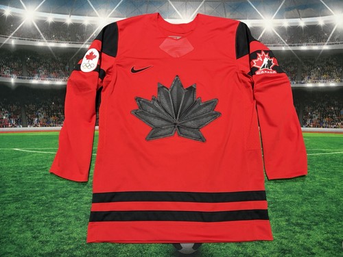 Team Canada Olympics Authentic Hockey Nike Jersey Sz Medium Red Used