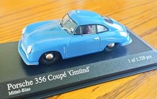 Minichamps Porsche 356 Coupe Gmund 1/43 Diecast Model Blue Limited New