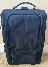 L.L. Bean 21" Rolling 2 Wheeled Carryon Suitcase Travel Bag Black Luggage