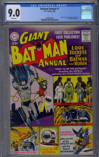 Batman Annual #1 1961 DC Comics CGC 9.0 White Pages