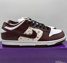 Nike SB Dunk Low Supreme Stars Dark Beetroot Brown Shoes Mens