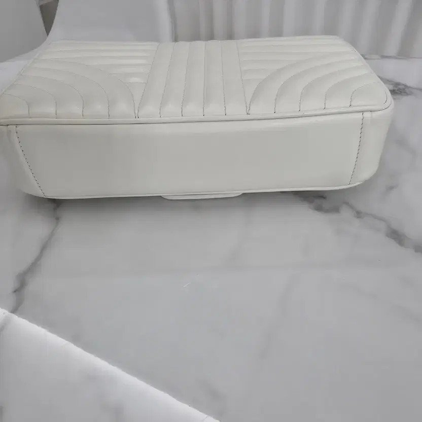 Prada Diagram White Leather Chain Shoulder Bag