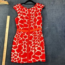 Frock! By Tracy Reese Anthropologie 60s Orange White Giraffe Sheath Mini Dress 2