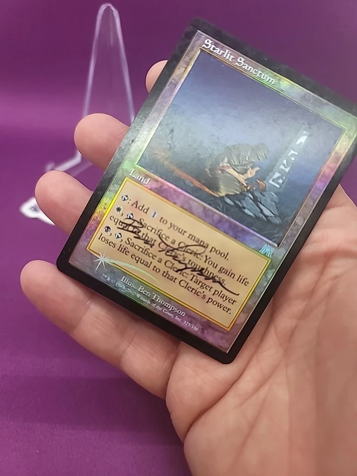 MTG Starlit Sanctum Foil Signed Ben Thompson Onslaught Cleric Magic *CCGHouse* - Image 3 of 4