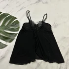 Rampage Womens Vintage Y2k Sheer Butterfly Cami Lingerie Top Size L Black Mesh