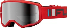 Fly Racing Youth Zone Goggle Red/Charcoal Silver Mirror Lens 37-51522Y