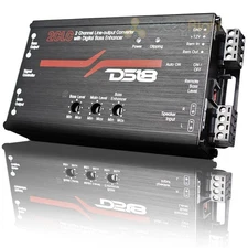 DS18 2 Channel Line Output Hi/Lo Converter Digital Bass Enhancer Car Audio 2CLC