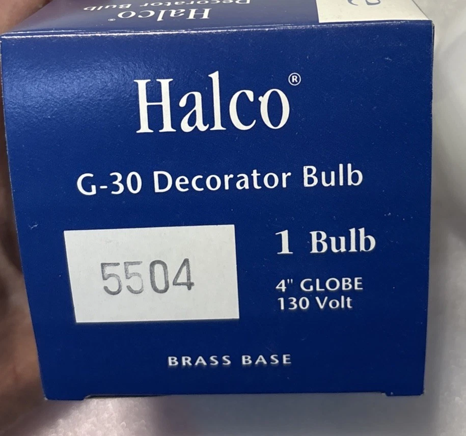 40G30/W Globe Bulb Halco 40W G30 LongLife * 3-3/4” White Bulb *NEW - Image 3 of 4