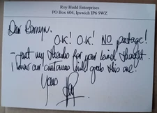 ORIGINAL AUTOGRAPH ROY HUDD Comedian