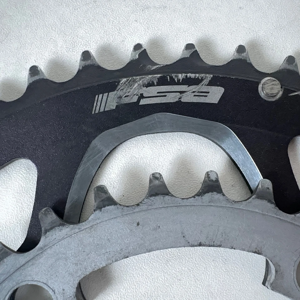 FSA Double Chainring Set 50/34 Road Compact for 9 Speed 110 BCD Steel Inner Ring - Image 3 of 4