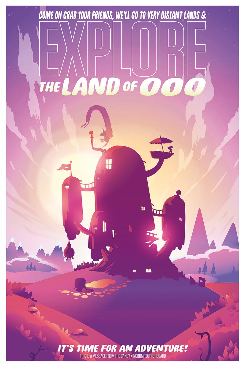 Adventure Time 24x36 Land of OOO Poster Ltd Edition x/85 Mondo
