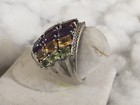 VINTAGE KARIS STERLING SILVER BEAUTIFUL RING WITH GEMS 👍 — photo 3