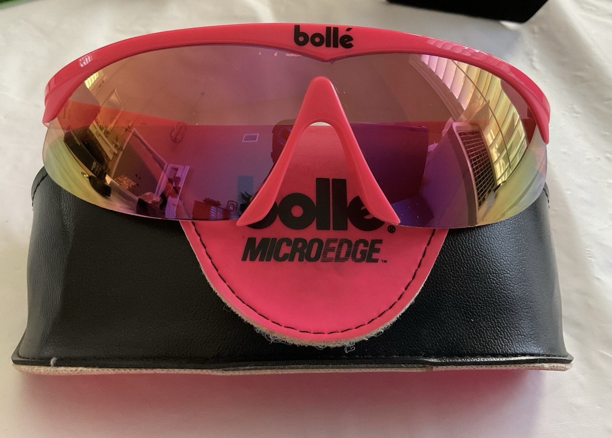 Bolle Microedge Sunglasses Vintage 1980s Hot Neon Pink Blade  display picture 1