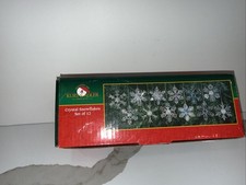 12 Piece set 2  in Kurt S. Adler Crystal Glass Snowflakes  Christmas Ornaments