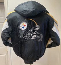 VTG Pittsburgh Steelers Reversible Jacket Mens XXL Pro Player NFL Puffer Coat