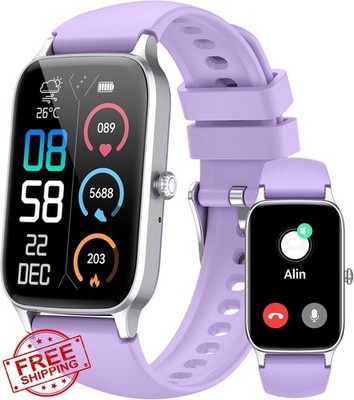 Jugeman Purple Smart Watch Men Women 1.57'' Fitness Tracker