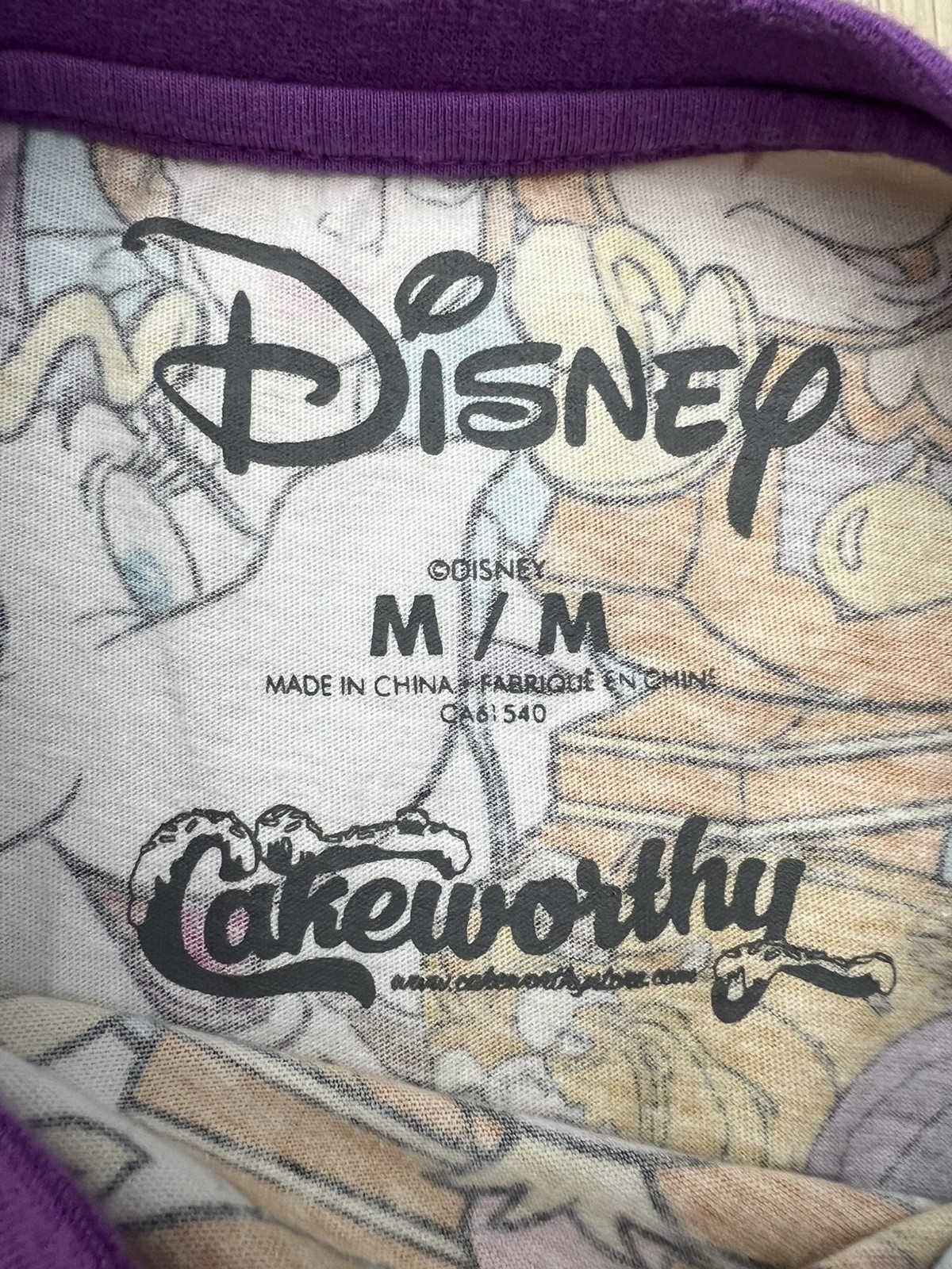 Disney Cakeworthy All Over Beauty And The Beast Shirt Womens Size M