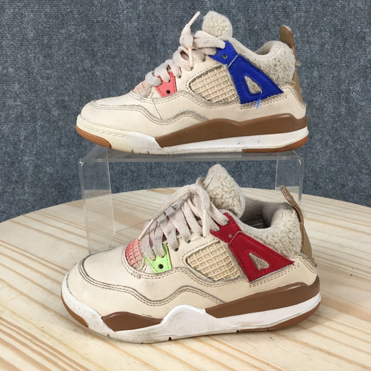 Nike Air Jordan 4 Retro Shoes Kids 11C Wild Things Lace Up