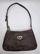 Etienne Aigner Purse Shoulder Bag Dark Brown Genuine Leather 87254 VTG 90s
