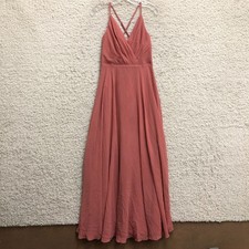 NEW Davids Bridal Dress 4 Adult Red Sedona Maxi Surplice V Neck Bridesmaid Women