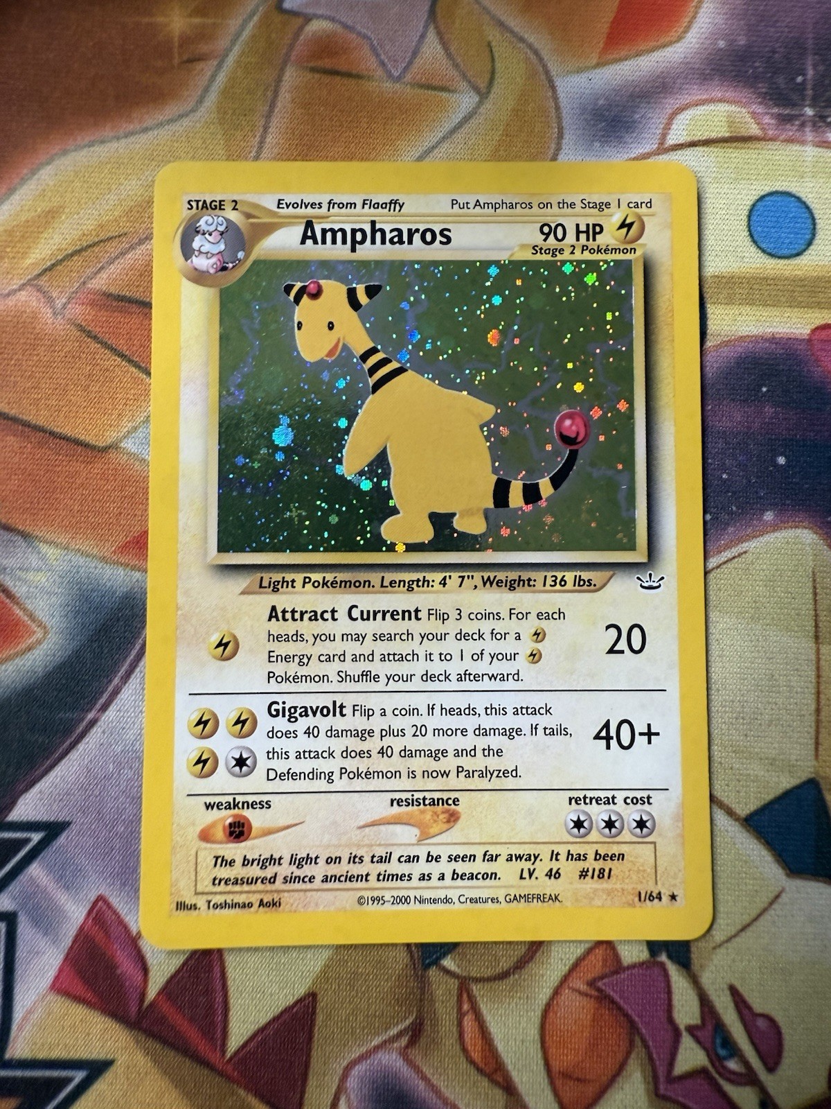 Pokemon TCG Ampharos Neo Revelation #1/64 Holo Rare NM