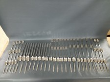 VTG Oneida Craft Deluxe Lasting Rose Stainless Flatware Set 12 Service 78 pcs