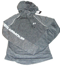 Under Armour Womens UA Velocity Wordmark Hoodie Gray Size SMALL Pullover NWT