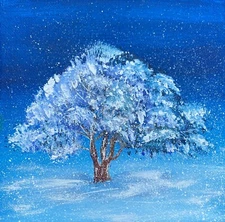 Seasons Landscape Paintings on Canvas Original Oil Winter,Autumn